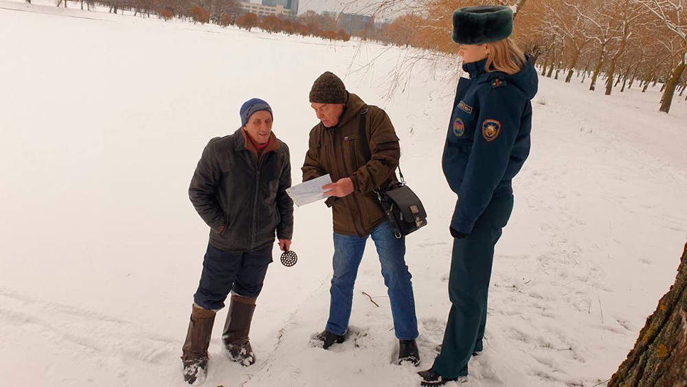В Партизанском районе 28 января ОСВОД проведен рейд по Слепянской водной системе совместно с сотрудниками РОЧС и РУВД